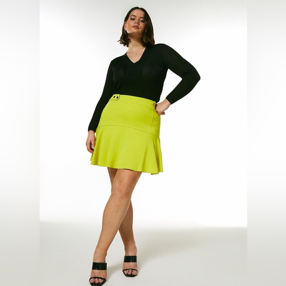 Karen Millen Viscose Flippy Hem Skirt